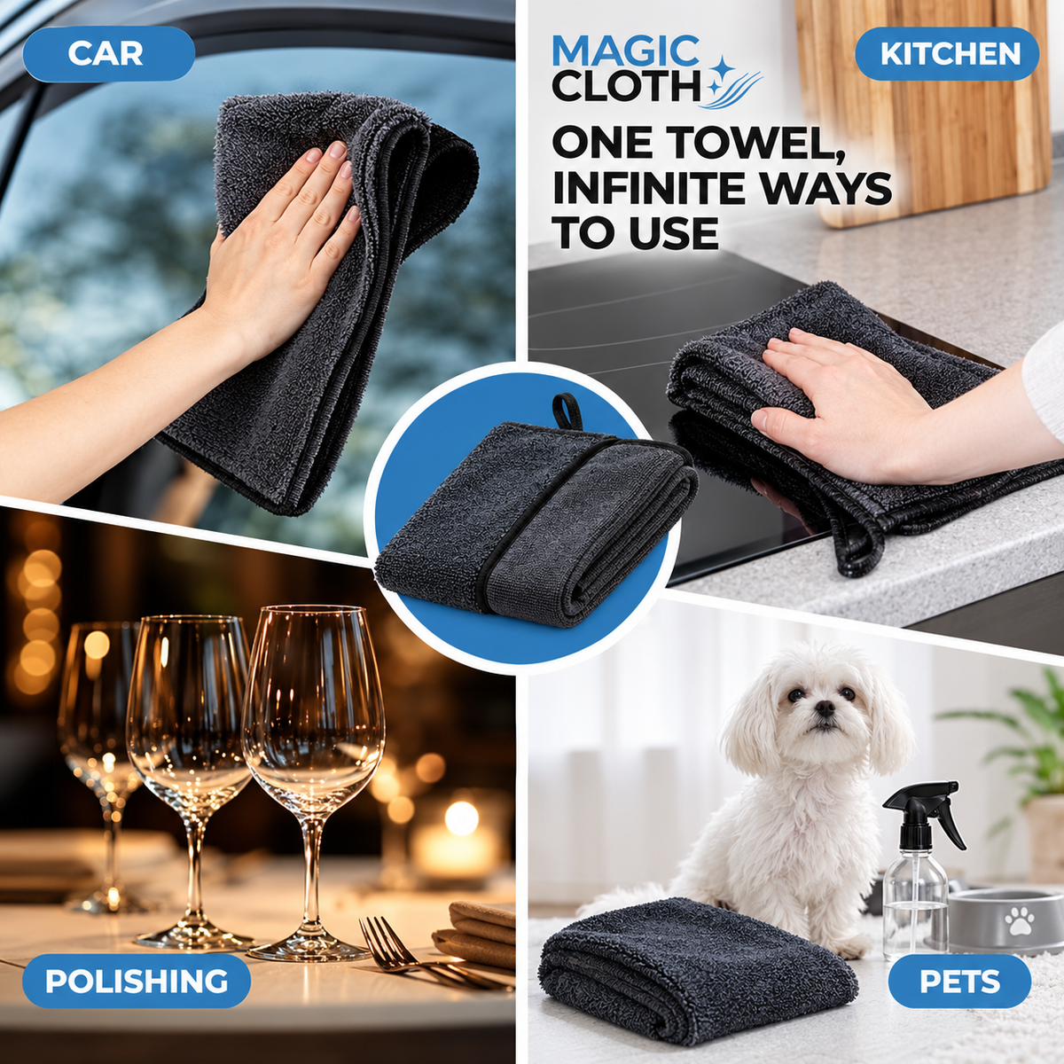 Magic Cloth – Streak-Free Microfibre Cloth
